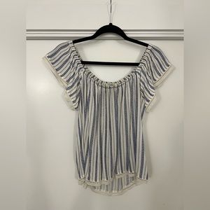 Striped Off The Shoulder Top
